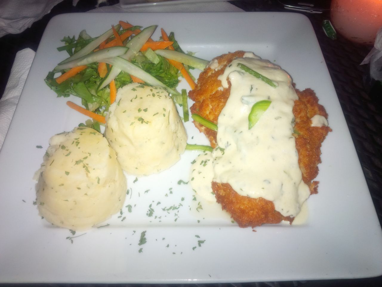 Parmesan Crusted Chicken and Mash