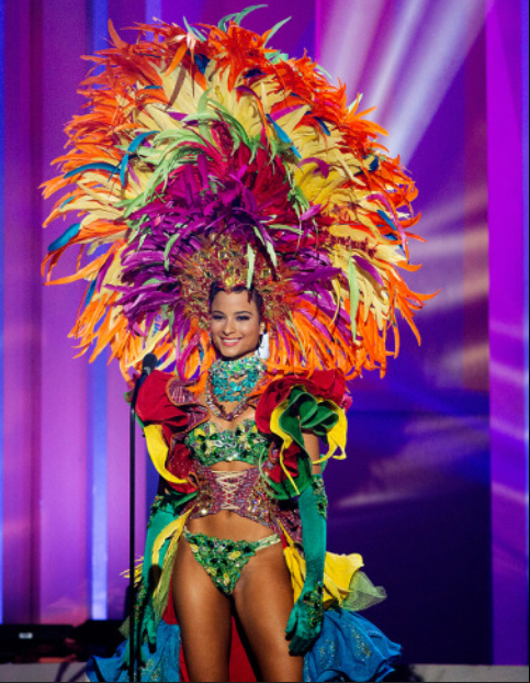 Kaci in the National costume show at the 63rd annual Miss Universe competition